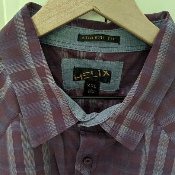 👣Helix Purple & Grey Western Shirt - Picture 2 of 3